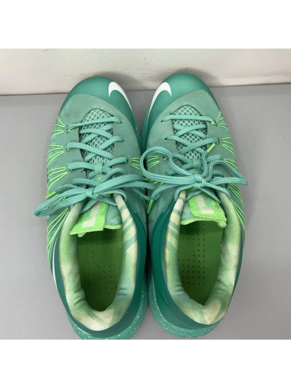 Nike Air Max LeBron 10 Low‎ Easter Sneakers Shoes Basketball Green Mens 11.5